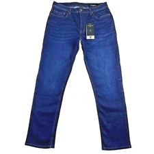 nyc The Perfect Jean Men’s Slim Thick Fit Dark Blue Denim Jeans Multiple Sizes