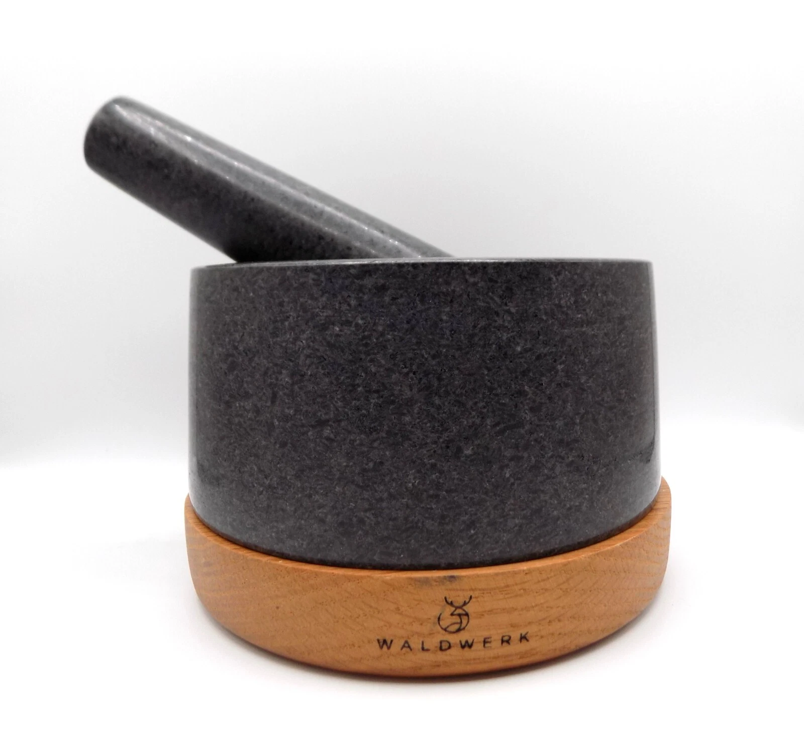 Beautiful WALDWERK Mortar and Large Pestle Set with Oak Wood Base 6"
Opens in a new window or tab