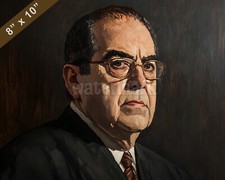 Antonin Scalia with a brief Oil painting 8x10 Print