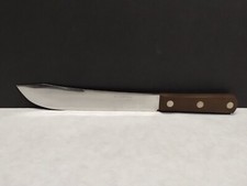 Vtg CUTCO No. 32 Butcher Knife Brown Handle USA Made Retro Kitchen Chef Tools