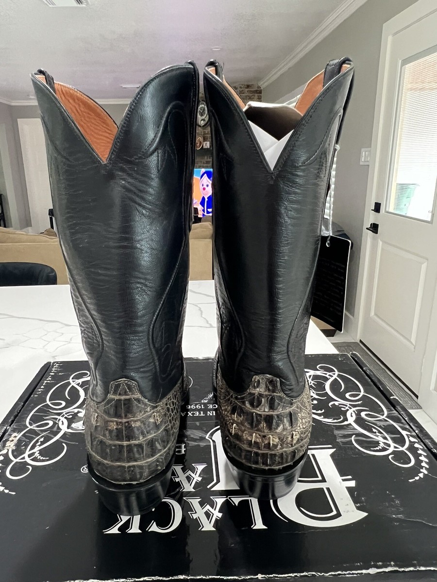 NEW USA Black Jack American Alligator Hornback natural boots sz 10