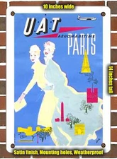 Metal Sign - 1955 UAT Aeromaritime Paris - 10x14 Inches