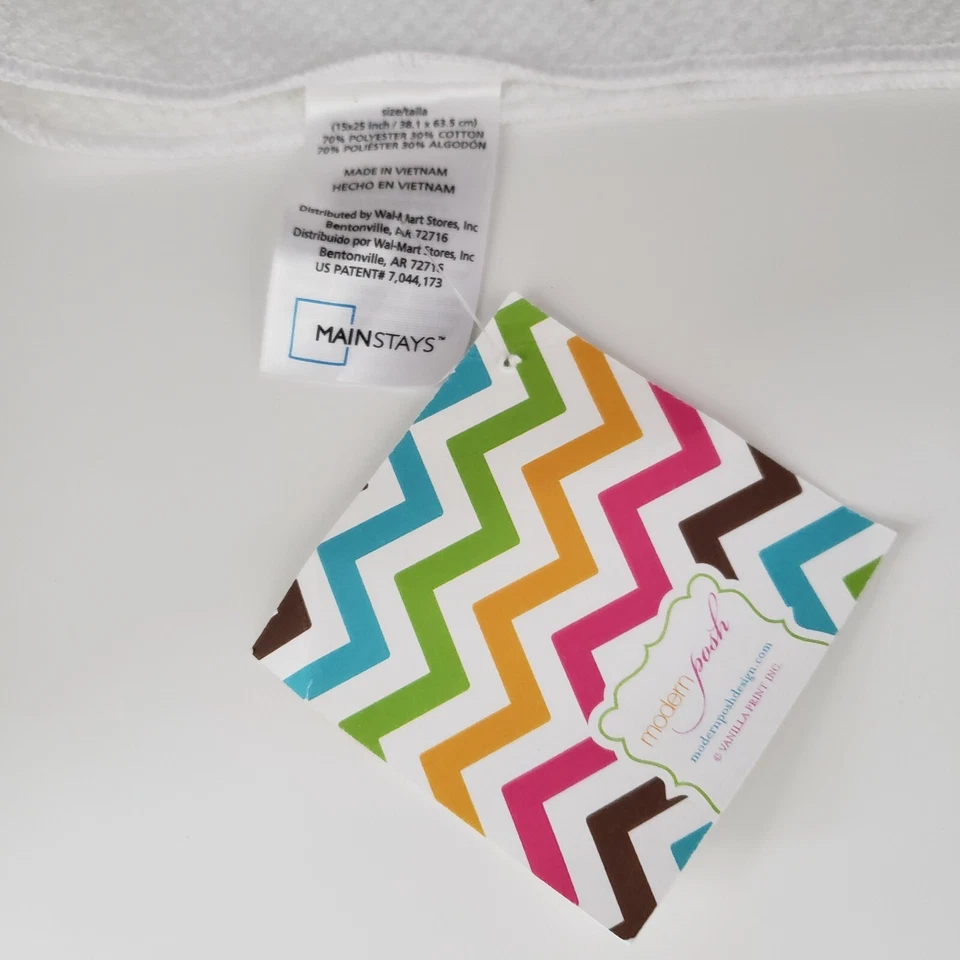 OWL白色厨房餐具或茶巾聚棉刺绣贴花 — 第 4/4 张图片