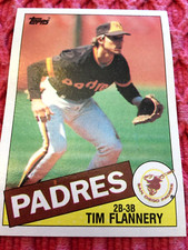 Padres Tim Flannery #182  MLB Vintage Baseball Card Ships Free