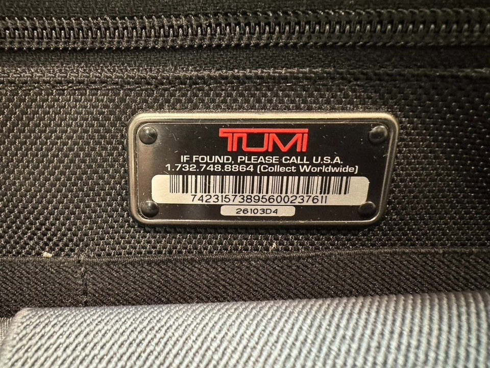 Tumi 26103D4 Alpha Rolling Briefcase Laptop Bag CarryOn Black