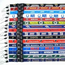 NFL Football Lanyards Detachable Keychain ID Phone Holder Choose your team NEW