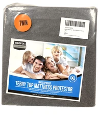 Utopia Bedding Waterproof Terry Top Mattress Protector