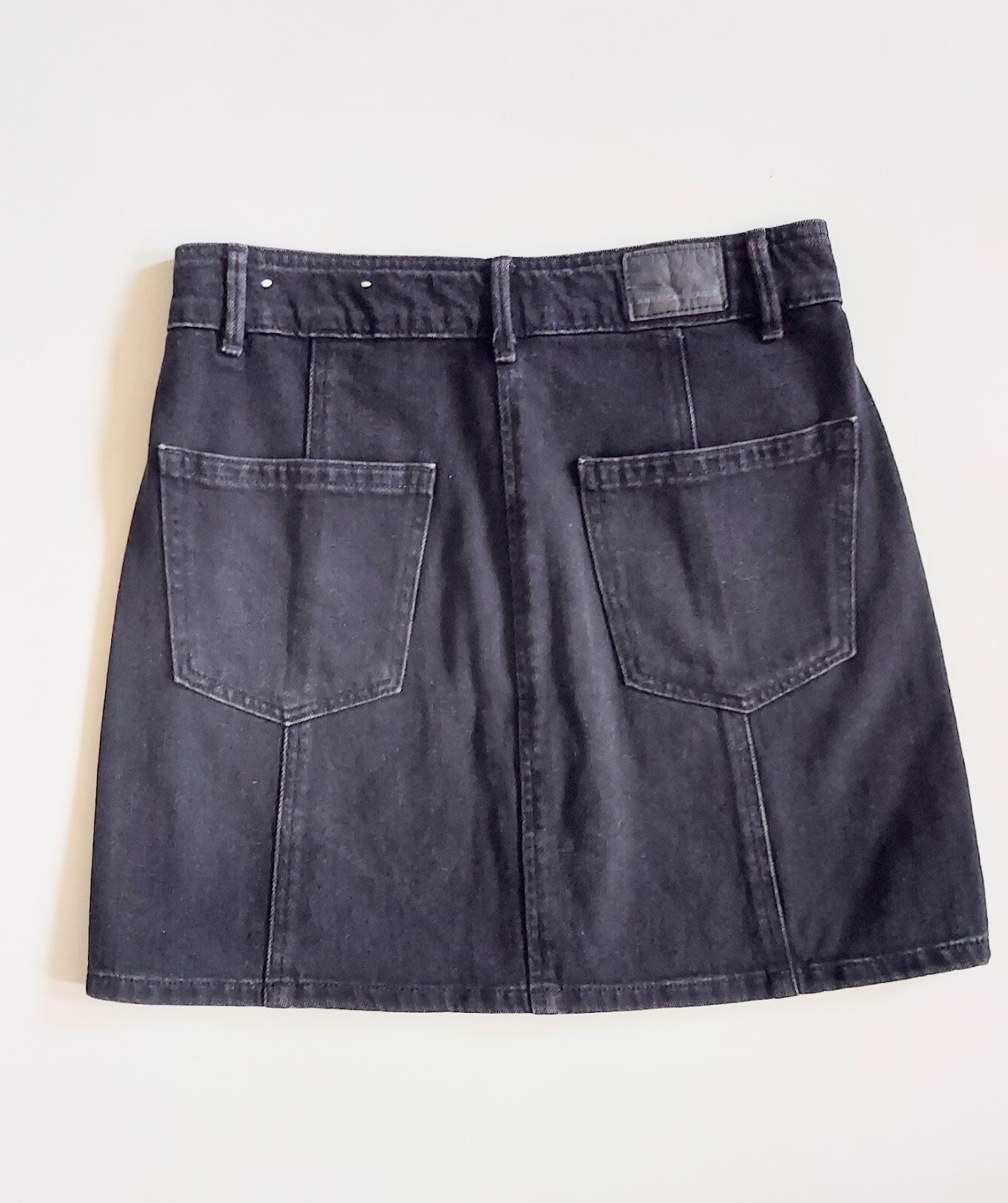 American Eagle Size 00 Button Down Mini Skirt Bla… - image 4