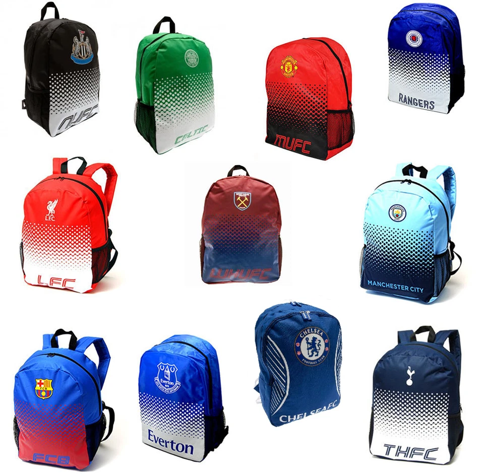 Football Backpack School Bag Rucksacks - Barcelona, Chelsea Official Licensed