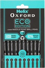 Ballpoint Pens Pack of 10 Helix Oxford Eco version 224702 