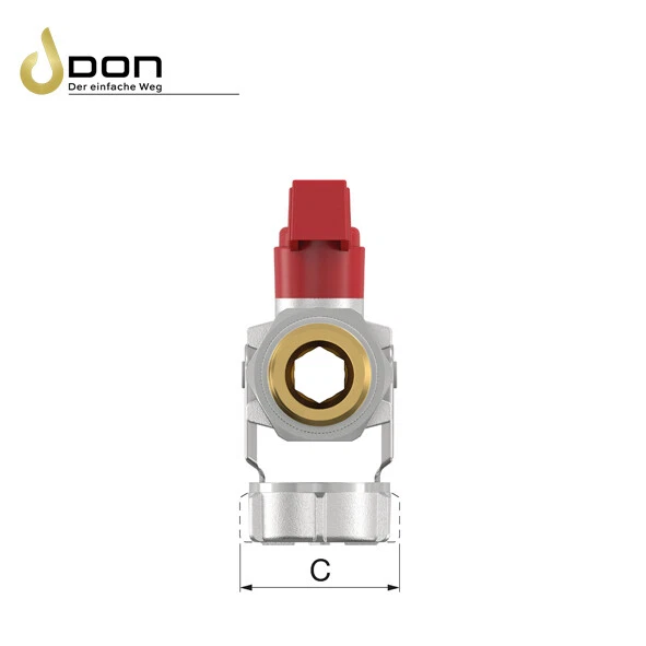 KFE-Kugelhahn Simplex 1/2" vernickelt Selbstdichtentend m. Schlauchverschraubung - Bild 4 von 4