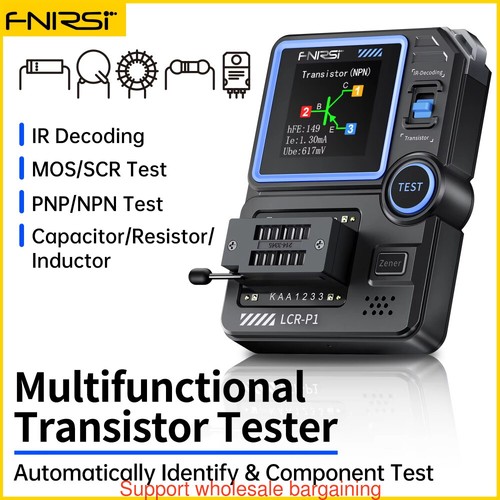 FNIRSI LCR-P1 Transistor Tester Diode Triode Capacitance Meter LCR ESR MOSFET - Bild 2 von 15