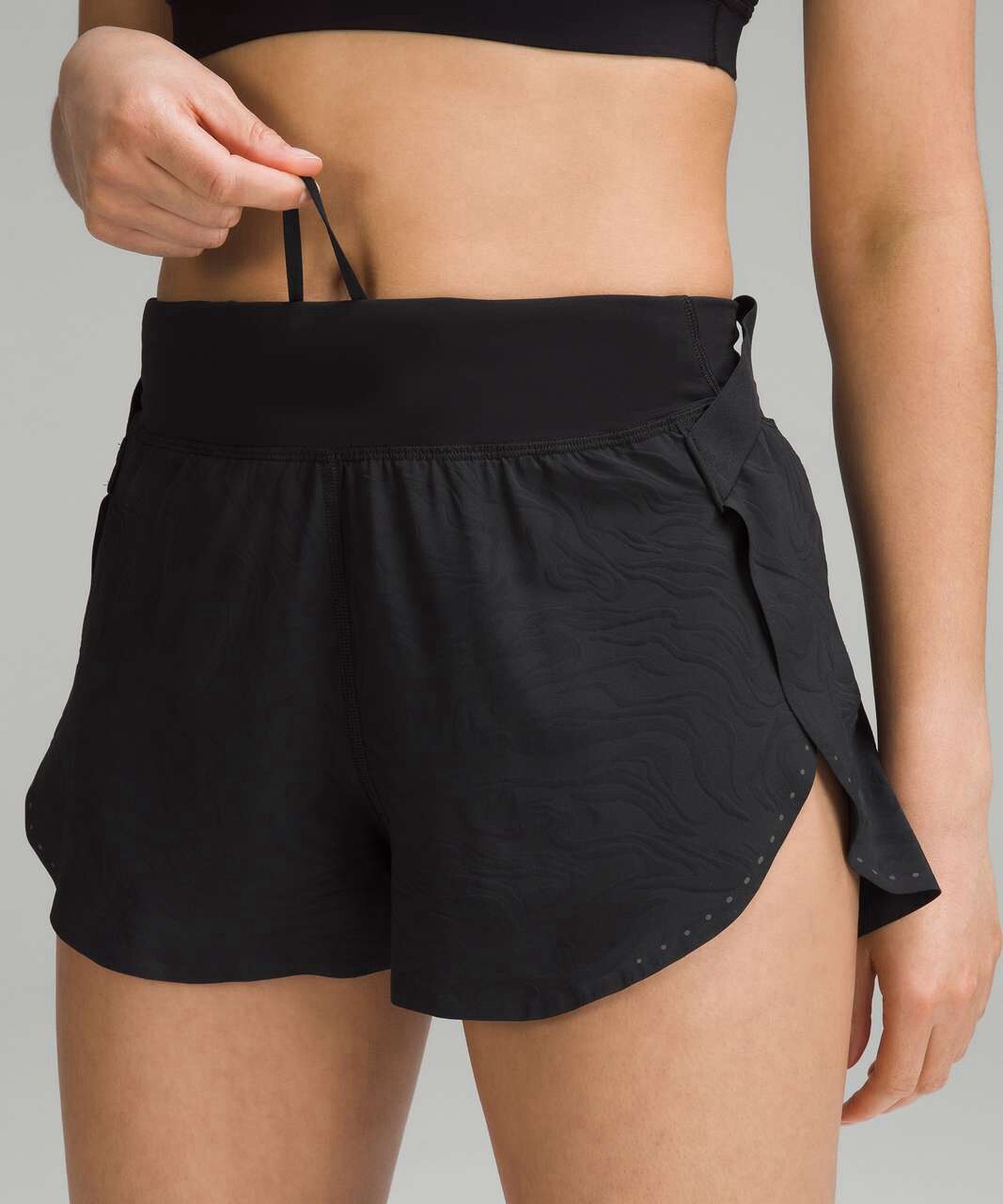 NWT Lululemon Fast Free HR Short 2" *Airflow In-Sense Emboss Mini Black Size : 8 image 7
