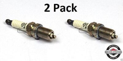 #ad GENUINE OEM BRIGGS amp; STRATTON PART # 491055S SPARK PLUG 2PACK $14.99