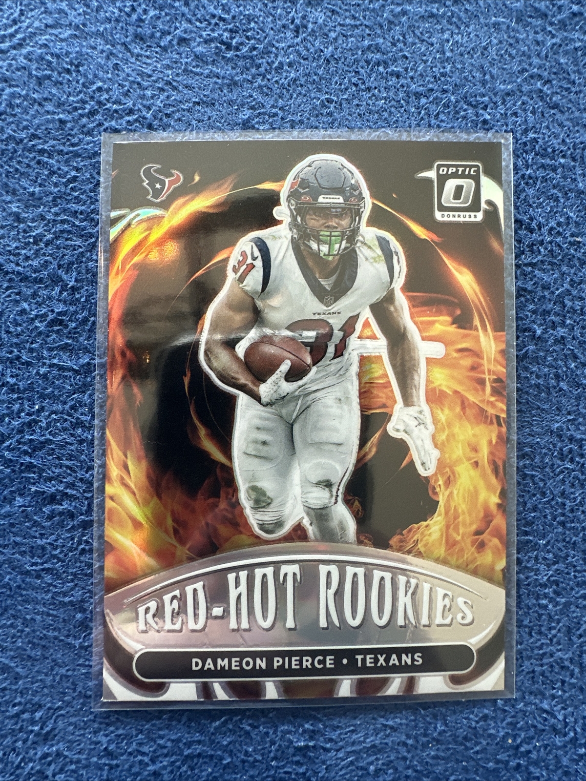 DAMEON PIERCE 2022 PANINI DONRUSS OPTIC RED HOT ROOKIES SILVER PRIZM RC SP