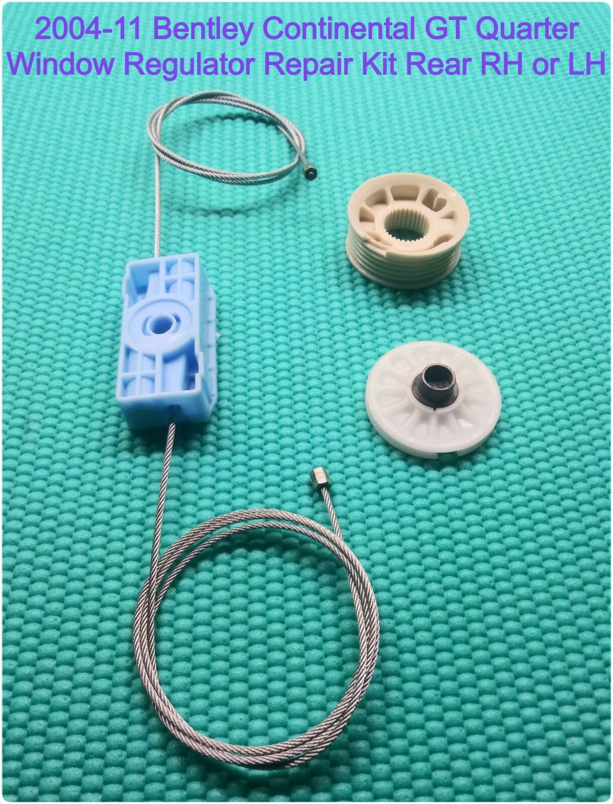 2004-11 Bentley Continental GT Quarter Window Regulator Repair Kit Rear RH or LH