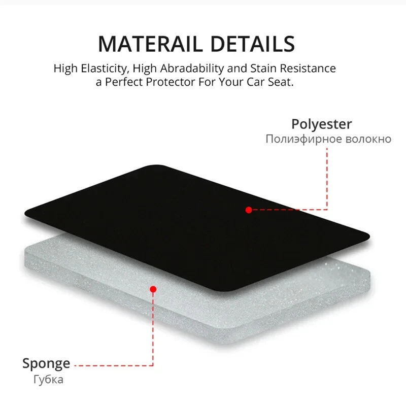 Funda de asiento de coche de tela de poliéster fundas de asiento protectoras de moda de asientos de coche Foto 4 de 4