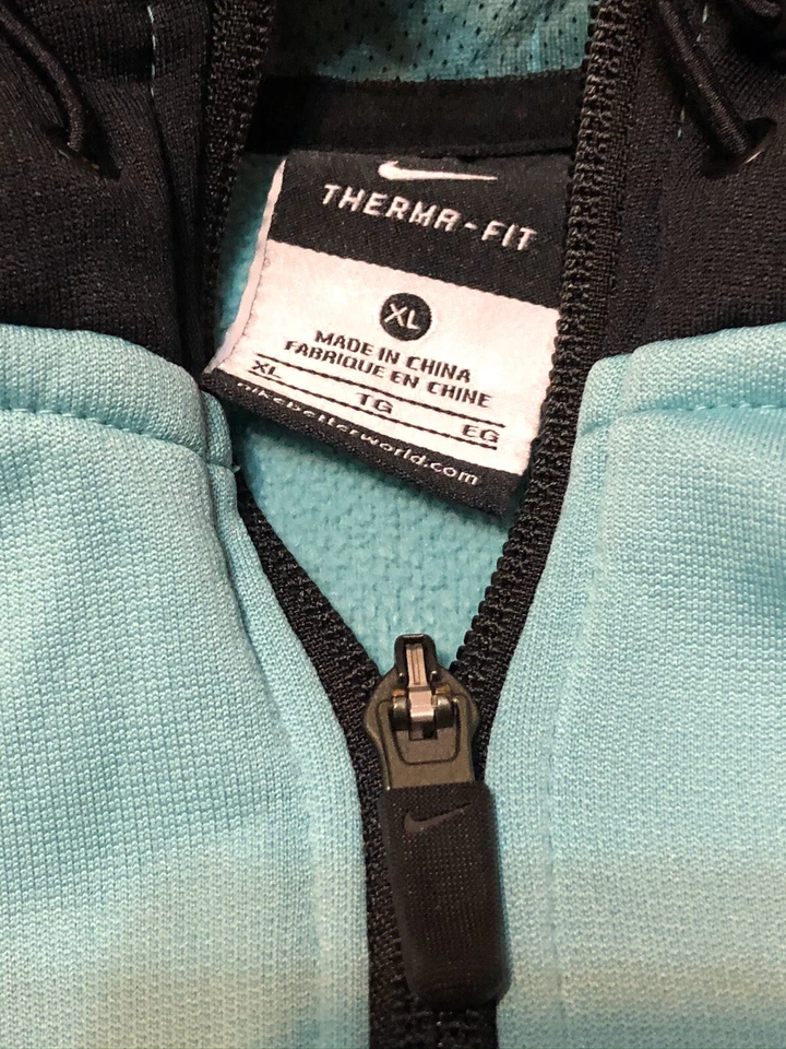 Chaqueta con Capucha Nike Therma Fit Juvenil YXL Lebron James Verde Azulado Baloncesto Foto 3 de 4