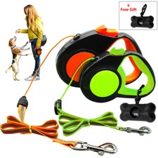 10ft/16ft/26ft Retractable Dog Leash for Small Medium Large Dogs with Poop Bag