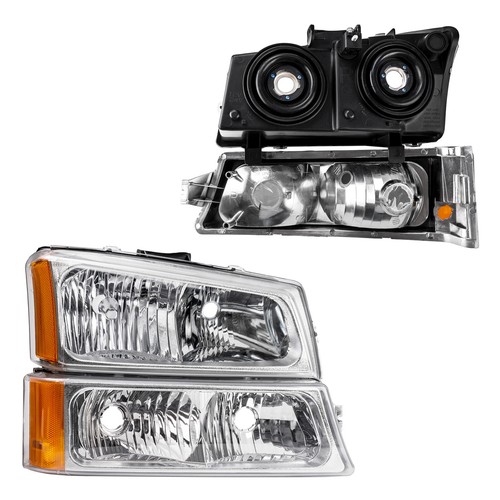 2x Front Headlight Assembly ClearFits 2003-2006 Chevrolet Silverado 1500 - Picture 11 of 16