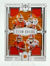 2020 NTC Team Quads Tee Higgins RC, Watson,Williams,Renfrow /99 Clemson Bengals