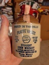 McCormick Platte Valley Straight Corn Whiskey Jug 1/2 Pint Made in USA 219-1979