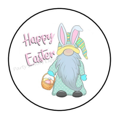 10cm Auto-Aufkleber Sticker Decal Laptop Farbe Happy Easter Gnome bunt R2276