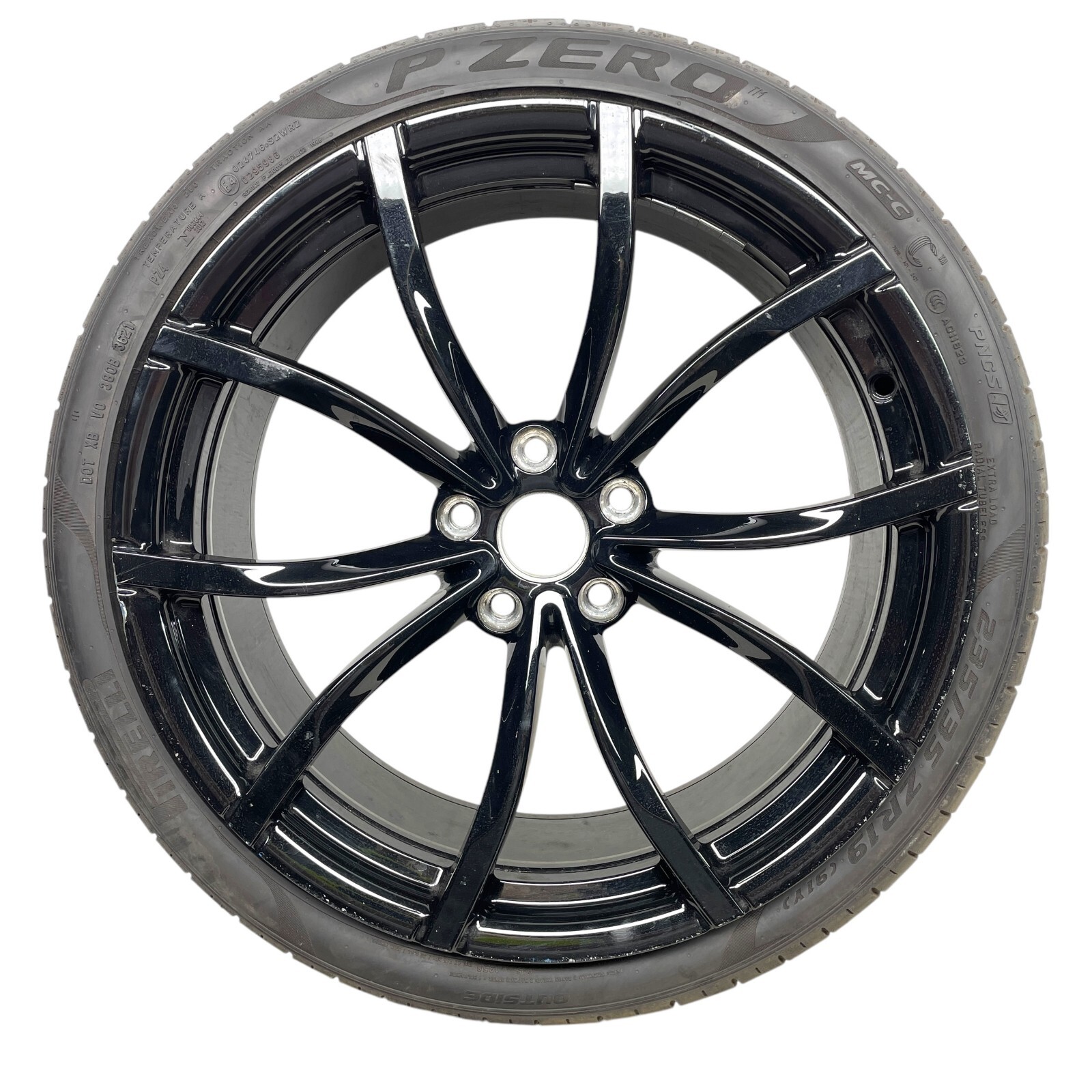2023 Mclaren Artura 19X8.5J ET42 Tpms 10 Spoke Wheel Rim /w Tire OEM 16BA640CP