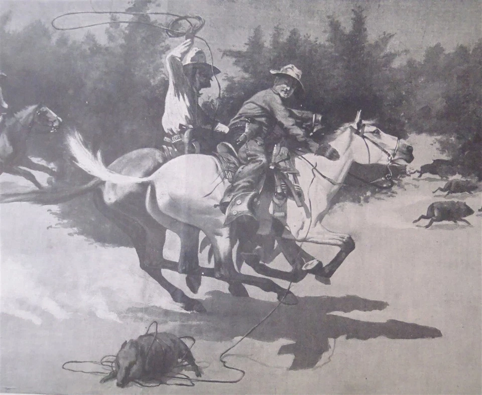 HARPERS VOL XXXII DEC 1 1888 NEWSPAPER FREDERIC REMINGTON SPAIN MEXICO HATIA - Image 4 of 4