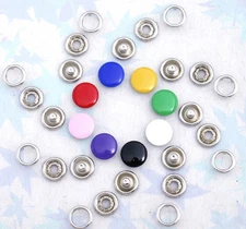 Ring Snaps, Prong with Button Cover Fun Colors ,CHOOSE SIZE,colors & QUANTITIES 