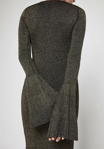 NWT BCBG LONG SLEEVES BODY CON METALLIC SWEATER DRESS SZ S - Picture 14 of 15