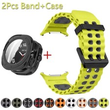Tempered Glass PC Case Silicone Strap for Samsung Galaxy Watch Ultra 47mm Band