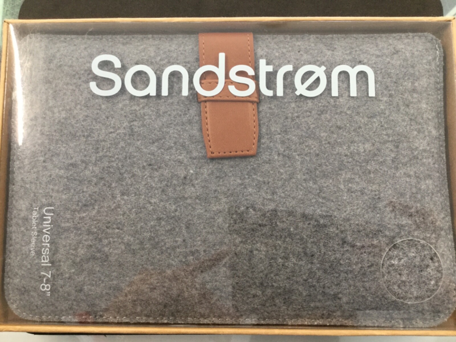 Sandstrom  7-8” Universal Tab Pouch Soft Protective Lining Tablet Sleeve -  Grey