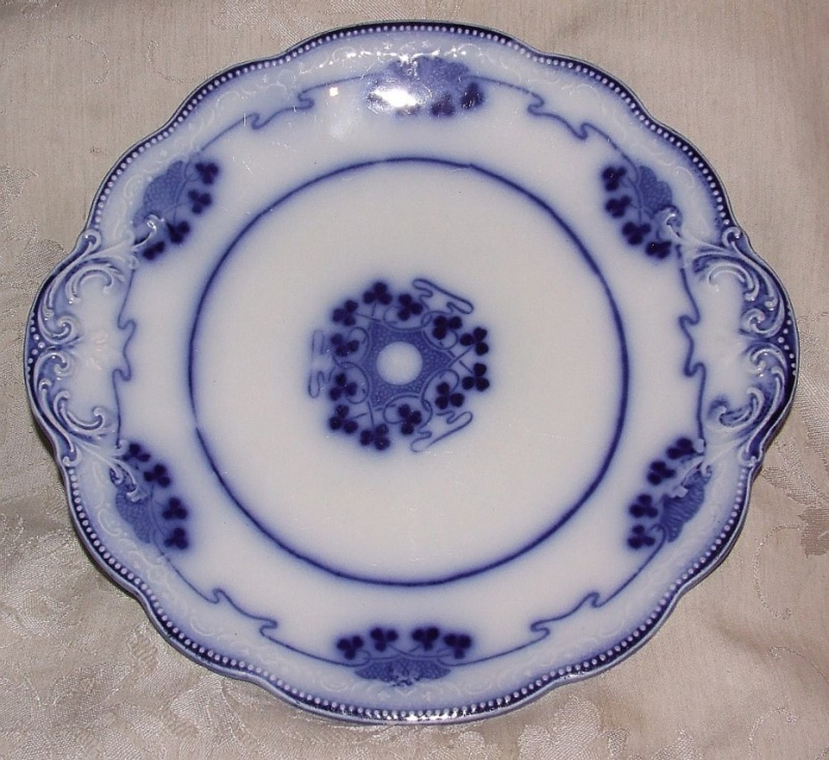 Antique Flow Blue Grindley LORNE English Staffordshire 9