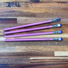 (4) Blackwing Pink Pearl Pencils - Bright Blue Eraser - NO BOX