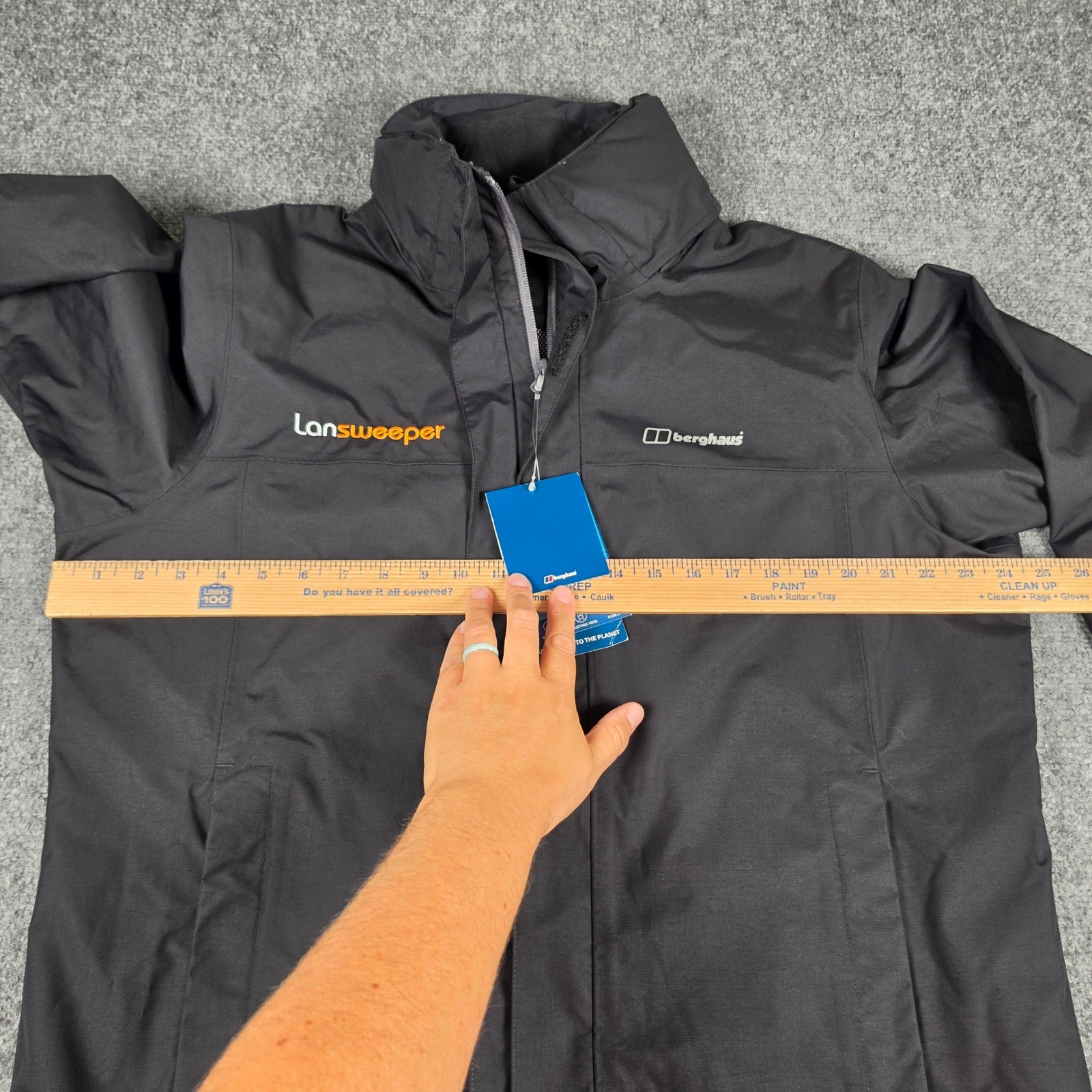 Berghaus RG Alpha 2.0 Jacket Mens L Black Hydroshell Waterproof w/Logo NWT - second product detail image