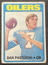 1972 TOPPS DAN PASTORINI (HOUSTON OILERS) RC #156 LOWER GRADE