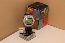 Reloj de pulsera Timex i Control Expedition correa de cuero marrón #46941 batería nueva