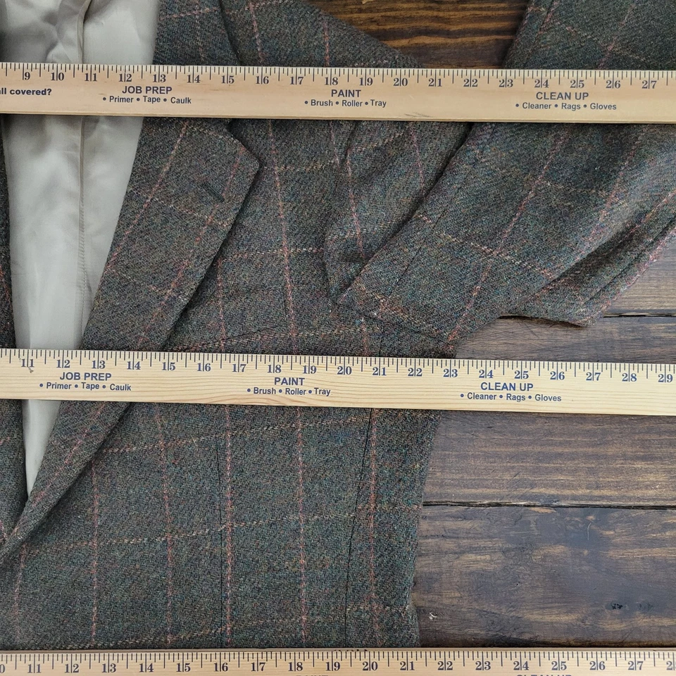 Polo University Club Ralph Lauren HARRIS TWEED Abrigo Deportivo Blazer Lana Verde 46R Foto 3 de 4