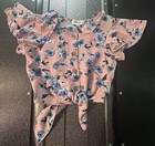 Girls Size 8 Speechless Kids Pink Bottom Tie Casual Light Weight Top Shirt — photo 1