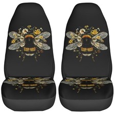 Car Seat Covers Front Vehicle Seat Protector Car Mat One Size Cute Bee