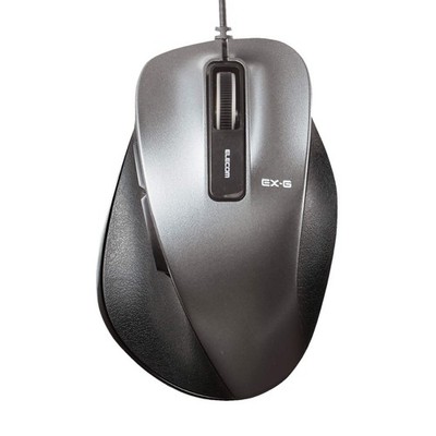 Elecom Usb Wired Mouse, Medium Size, 5 Buttons (Back/Forward Buttons), Blueled,_