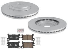 For Genesis GV80 2021 2024 2025 3.5L Front Coated Disc Brake Rotors & Pads