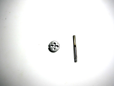 Vintage 1/4-28NF Screw Thread Tap, Unknown Brand & 1/4-28NF Die STCO Brand Set