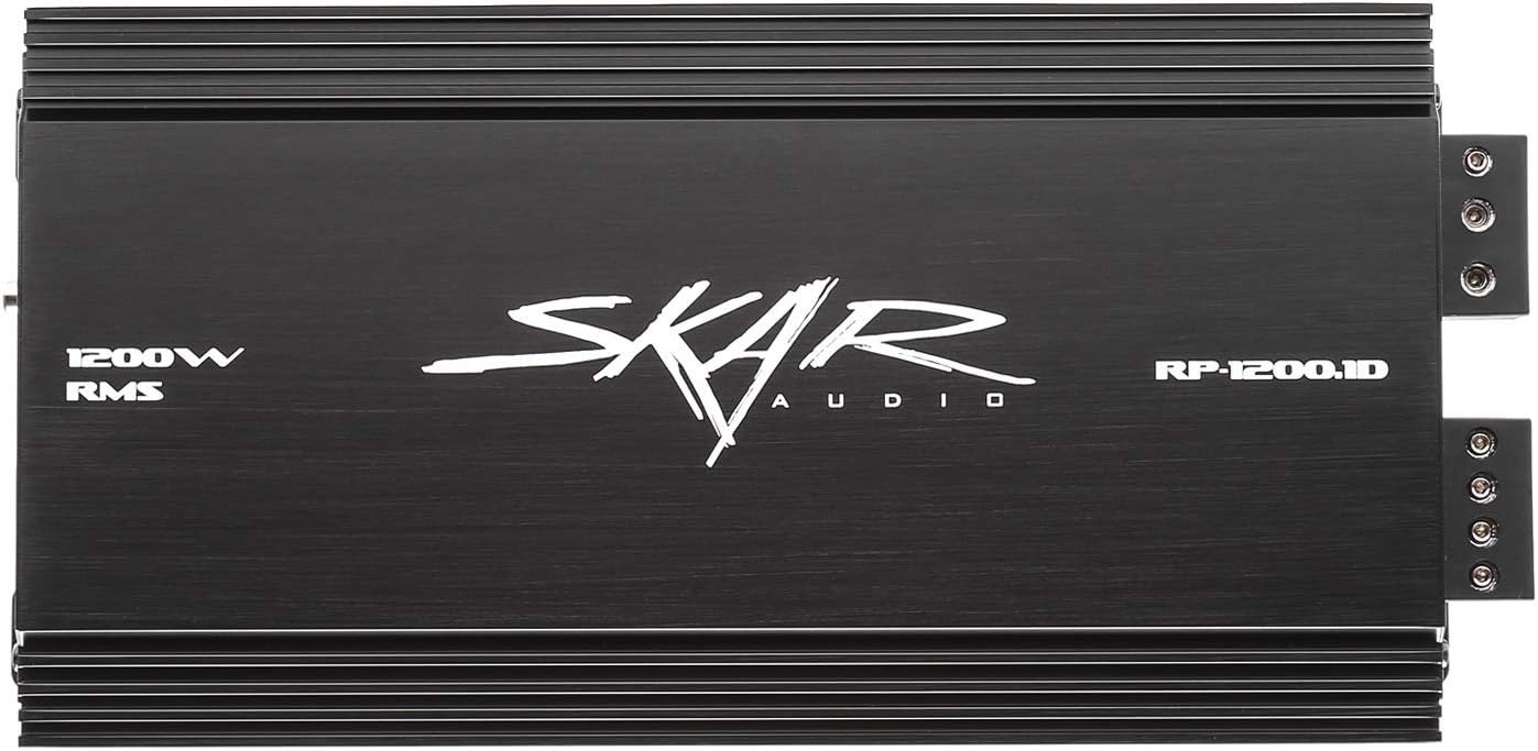 Skar Audio RP-1200.1D Monoblock Class D MOSFET Amplifier with Remote Subwoofer L