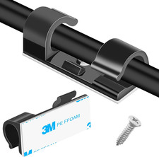 50 clips autoadhesivos para cables medianos negros clips para cables gestion