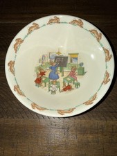 Vintage Royal Doulton Bunnykins School Days 6 Bowl FREE SHIP A15