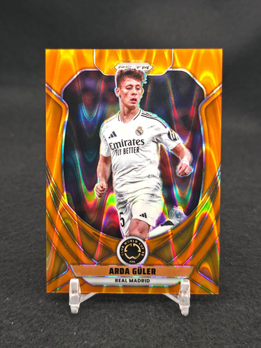 2025 Panini Prizm FIFA Club World Cup #158 Arda Guler Orange Seismic /199 Madrid