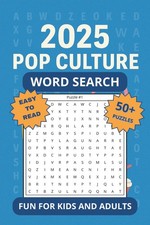 2025 Pop Culture Word Search: 50+ Fun Puzzles Featuring Music, Movies, TV, Trend