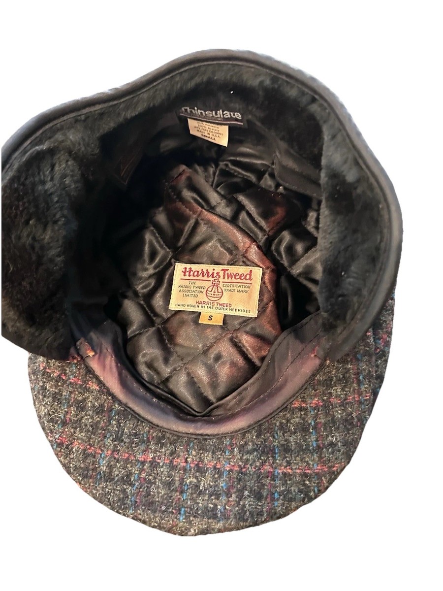 Eddie Bauer Harris Tweed Flat Cap Hat Thinsulate Lined USA Made Size View 6